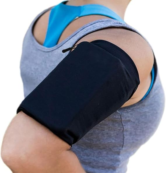 MMOBIEL M Running Phone Armband Stretchable Sports Arm Band for All Phones, Fits 812 Arm Circumference, Ideal for Running, Cycling & Training (Black)