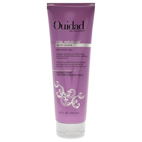 Ouidad Coil Infusion Give a Boost Styling + Shaping Gel Cream for Curly Hair, 8.5 oz - Hydrating Peptide & Black Castor Oil Formula for Defined Coils, Frizz Control, Lightweight Hold, Paraben-Free