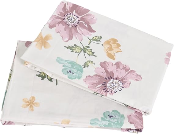 2 Pack Cotton Queen Pillow Cases, Super Soft Pattern Pillowcases with Envelope Closure, 20x30 Inches