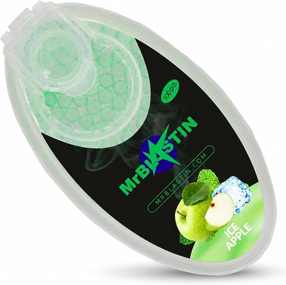 100 Ice Apple Crushballs for Filter Insertion, 16 Flavours to Choose Available, Menthol Mint Crush Balls, Flavoured Capsules. Click on Inserts Beads (Ice Apple)