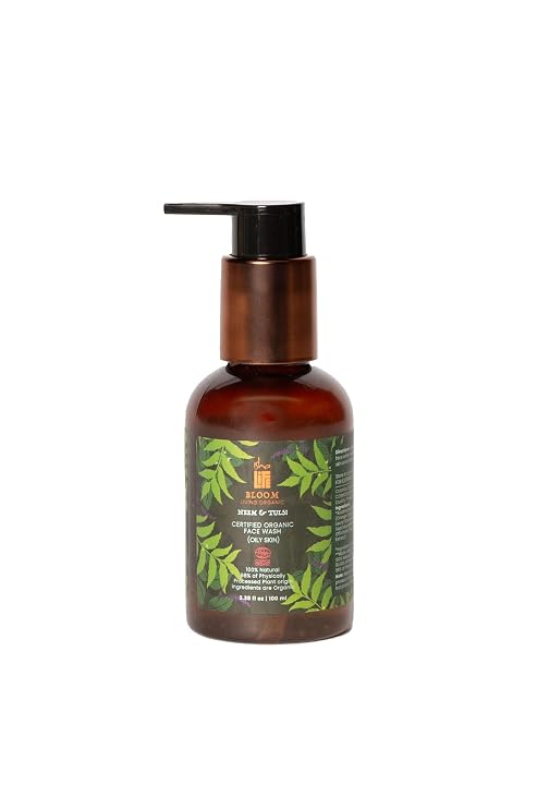 ISHA Bloom Living Organic Neem & Tulsi Face Wash, Certified Organic, for Oily Skin, 3.38 fl oz