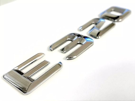 One Pc Plastic 2002-2009 E320 Letter Rear Trunk Emblem Badge Numbers Decal Nameplate Sticker (Silver)