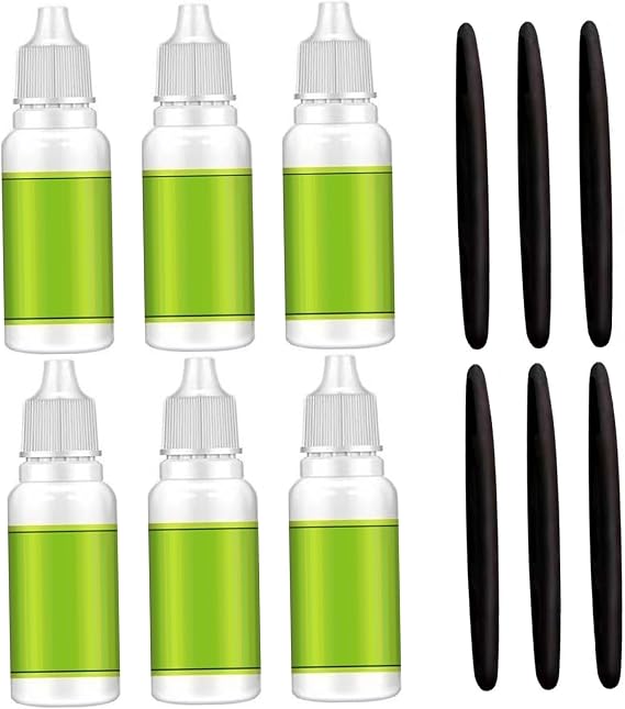 6PCS Usma Grass Extract Essence with 6PCS Sticks, Cilia Growth Nourishing Liquid for Hair Eyelash Eyebrow..