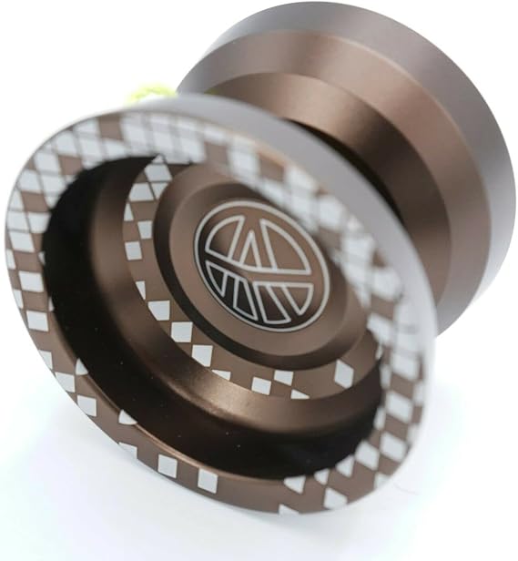 Unresponsive Yoyo Anodized Magic Trick Metal Yo-yo for Beginners Brown Matrix