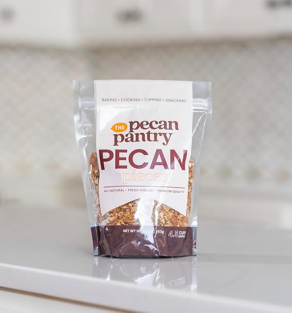 The Pecan Pantry 1 lb Fresh Premium Pecan Pieces - U.S.A. Grown - Resealable Bag - Perfect for Baking, Snacking, and Cooking