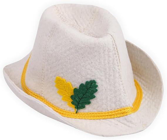 Wool Sauna Hat Tyrolean hat - Bathhouse hat - Natural Felt Sauna Cap