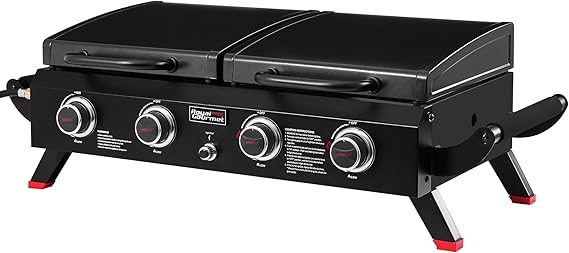 Royal Gourmet 4 Burner Propane Gas Grill and Griddle Combo with Hood