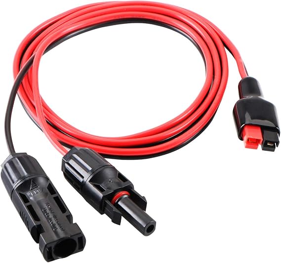 ALLPOWERS Solar Extension Cable with Female and Male Connector to Anderson Power Pole Port 1.5M 16AWG Solar Panels Kit Tools, Connector for Solar Panel to Portable Generator