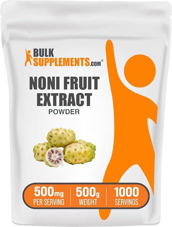 Noni Fruit Extract Powder - Noni Fruit Supplement - Superfood Powder, Gluten Free, 500mg per Serving, 500g (1.1 lbs) (Pack of 1)
