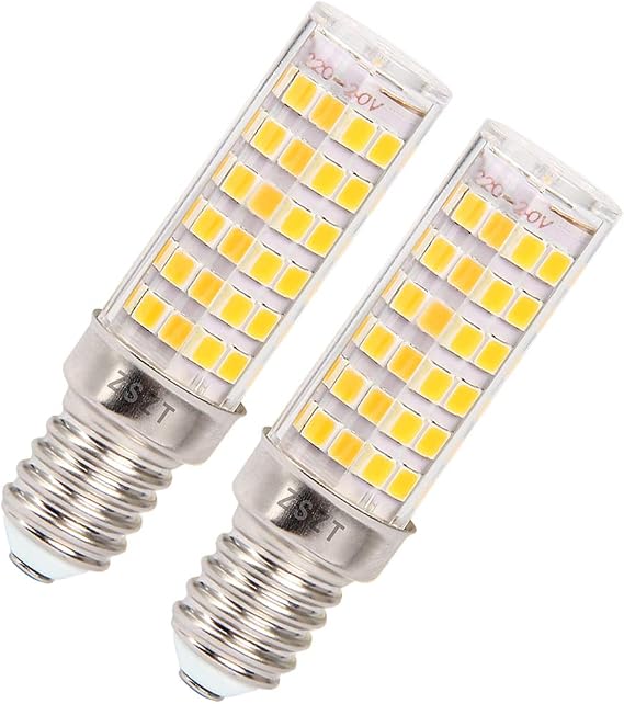 Extractor Hood Bulb Warm White 3000K, E14 SES LED Bulbs 7Watt Equivalent 50W, AC220-240V Small lamp (Pack of 2) [Energy Class E]