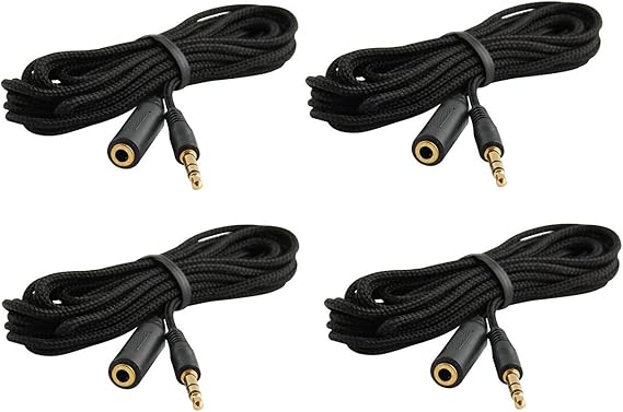 Trebisky Quiz Answer Game Buzzer Standalone System w LED Light Buttons 15ft Extension Cables 4-Pack Extension