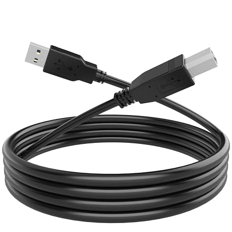 USB B Cable for DJ Midi Controllers, keyboards, samplers, effect pads, Syntesizers Numark, Pioneer, Native Instruments, Traktor, Denon, Akai to MacBook Dell HP 1m