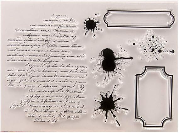 Ink Marks Dots English Sentiments Background Stamps Rubber Clear Stamp/Seal Scrapbook/Photo Album Decorative Card Making Clear Stamps-A1376