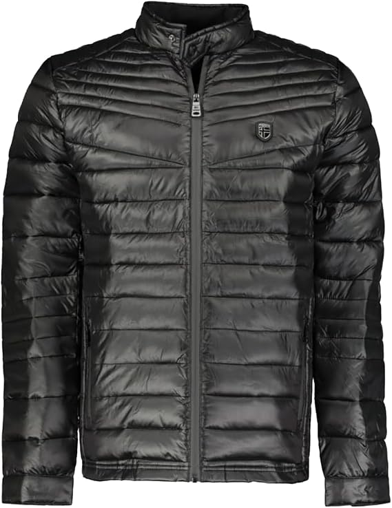 Geographical Norway WT1003H/GN Men's Down Puffer Jacket Coat, Aluminium Full Zip