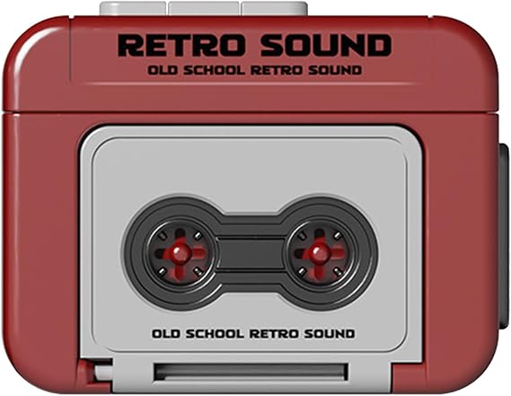 Small Cassette Tape Keychain ABS 5.5x2.2x4.1cm Portable Miniature Cassettes Player Recordable Retro Mini Cassette Tape Player Keychain For Car Keys Mobile Phones Backpacks Bags