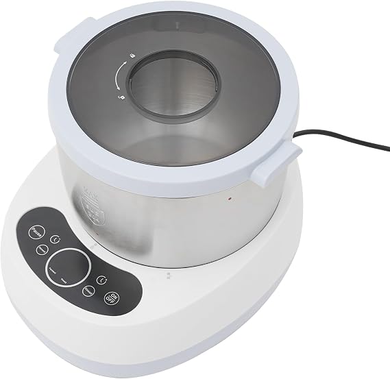 Bepritm Electric Dough Mixer Machine, 5L/169oz Stainless Steel Dough Mixer with Intelligent Panel & Ferment Function, 230W Kneading Machine for Home, Bakeries, Commercial Use (Blue&White)