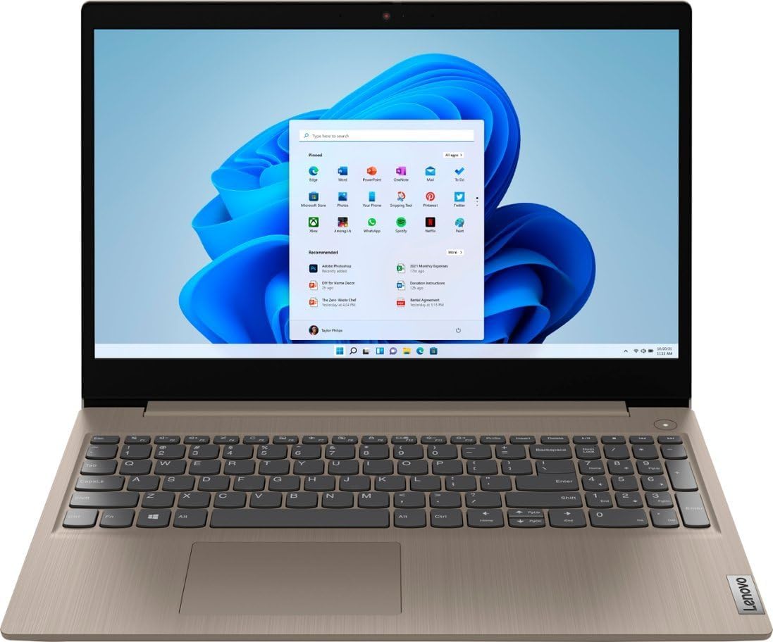 Lenovo IdeaPad 3 81X8 2022 Business Laptop 15.6 FHD 2-Core Intel i3-1115G4 32GB DDR4 2TB SSD Intel UHD Graphics Wi-Fi 5 Bluetooth HDMI Fingerprint Windows 11 Pro wONT 32GB USB