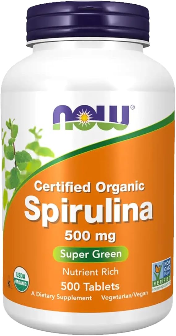Now Spirulina 500 mg,500 Tablets