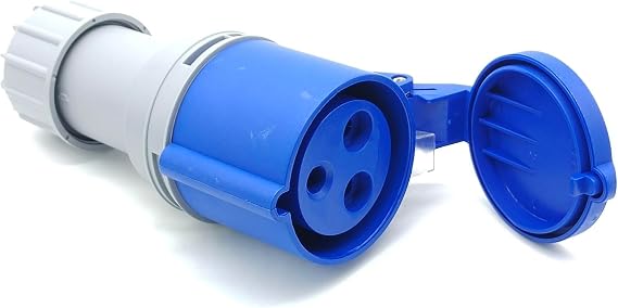 Industrial Socket Connector, 3 Pin Connector 32A 220V-250V 50/60Hz 3P 6h 2P+E IP44 CEE/IEC IP44 Waterproof Aviation Female Industrial Connector IEC60309 Standard