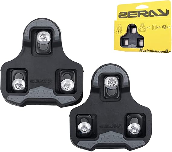 ZERAY SP-110 Bike Cleats Bike Pedal Clips with Grip Rubber Compatible with Look Keo Structure & Keo Pedals...