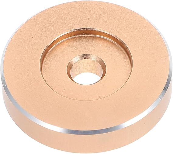 Housoutil 45 7 Conversion Adapter Technics Turntable Adapter 7" Single Adapter Vinyl Record Adapter Record Player Adapter Aluminum Golden