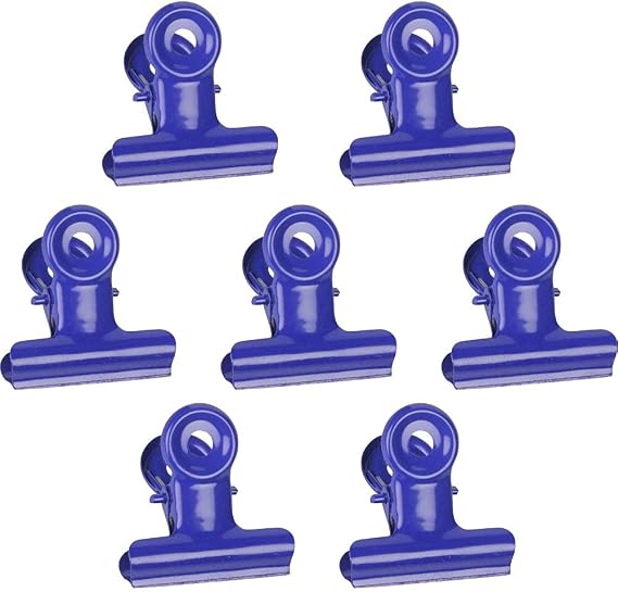 JAM PAPER Metal Bulldog Clips - Medium - 31mm - Purple/Deep Blue - 15/Pack