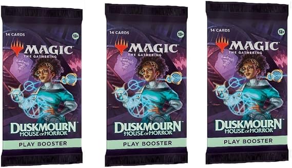 3 Packs Magic The Gathering Play Booster Pack Lot for MTG Duskmourn: House of Horror