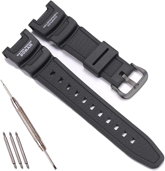Resin Replacement Band Compatible with Casio SGW-100 SGW100 SGW200 Men's Waterproof Strap Bracelet Watch Accessories