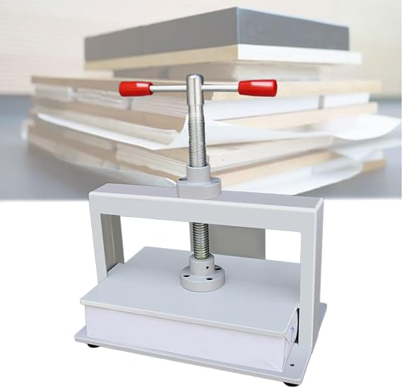 Manual Paper Press Machine, A3 A4 A5 Sized Papers Flatting Machine, Steel Frame Manual Flat Paper Press Machine, Papermaking Book Press,A3