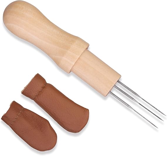 Mayboos Needle Felting Needles, 3 Needles with Wooden Holder