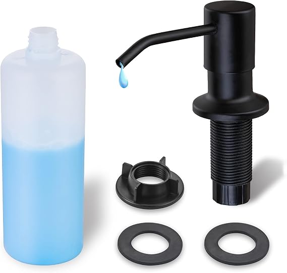 Built in Soap Dispenser for Kitchen Sink WEWE, Matte Black