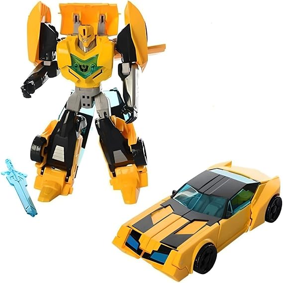 Toy Convertible Warrior Robot Car Yellow