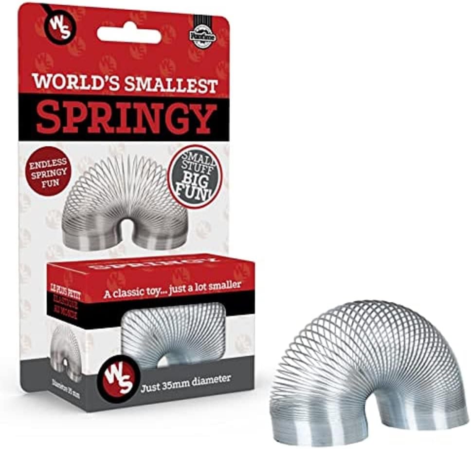 Funtime Gifts 10640 Worlds Smallest Springy Metal Spring, Silver, One Size
