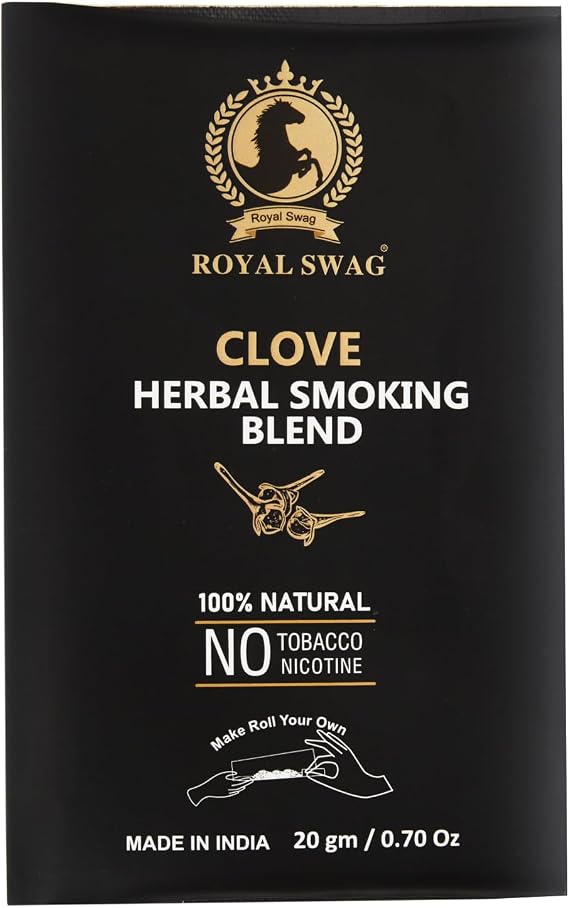 ROYAL SWAG Ayurvedic & Herbal - 100% Tobacco Free & 100% Nicotine Free Clove Organic Mixture Blend 20 Gram (0.7 oz)