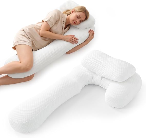 BALAPET Swan Body Pillow for Side Sleepers, Adjustable Support Pillow