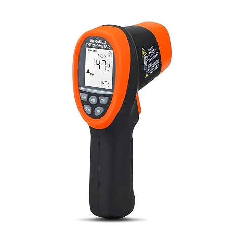 BTMETER BT-985CAPP Industrial Infrared Thermometer, 12:1 Distance Spot Ratio, Digital Non-Contact HVAC Laser Temperature Gun Test Temp -58F~1472F for Kitchen Pizza Oven,NOT for Human
