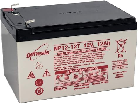 EnerSys Genuine NP12-12T 12 V 12 Ah GENESISTM NP Battery w/ F2 Terminals