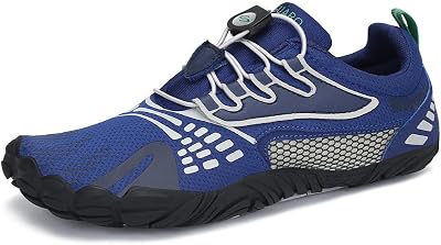 SAGUARO Mens Barefoot ShoesMinimalist Zero Drop Wide Toe Shoes WomenBarefoot Hiking Shoes Flat Lightweight Breathable Workout ShoesCerulean Blue