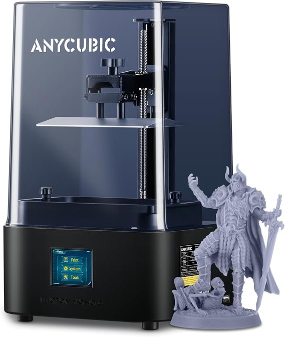 ANYCUBIC Photon Mono 3D Printer, UV LCD Resin 3D Printer Fast Printing with 6.08'' 2K Monochrome LCD, Off-line Print 5.11"(L) x 3.14"(W) x 6.49"(H) Printing Size