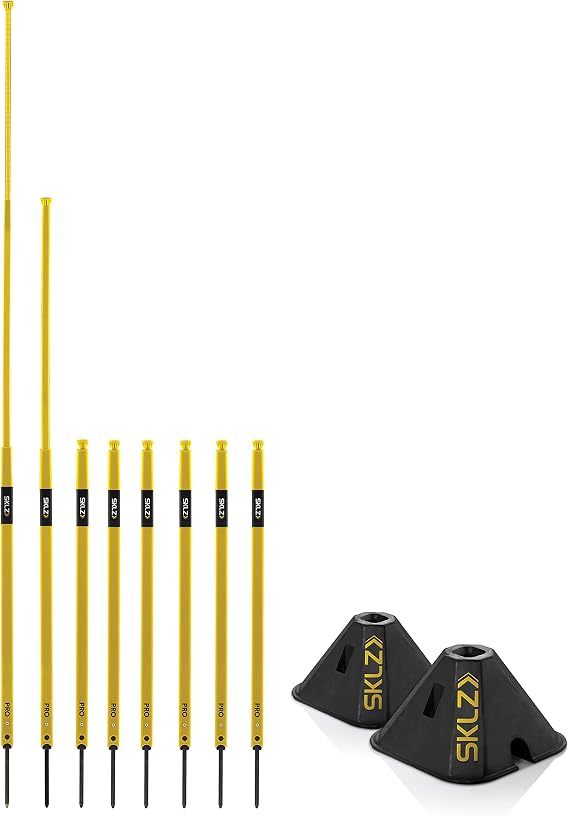 SKLZ Pro Training Agility Poles + Utility Weight, Soccer Training Set