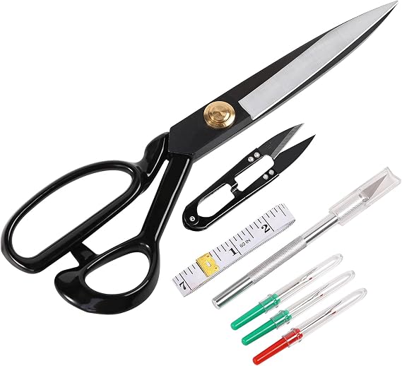 Professional Tailor Scissors,Sewing Scissors 9 Inch+Free Thread Snips - Fabric Shears Sharp Tailor Dressmaker