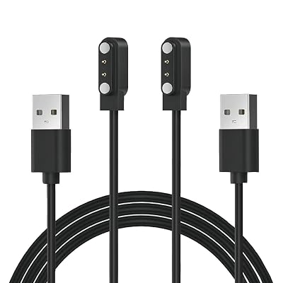 [2-Pack] for Aukire C60ZKSSGY C60 ST-Care C60 Fitness Tracker Charger Charging Cable Replacement USB Cord Black&Black
