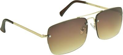 proSPORT Sunglasses Readers Full Lens Square Aviator Rimless Metal Silver Gold Gradient Grey Brown Tint Men Women NOT BIFOCAL