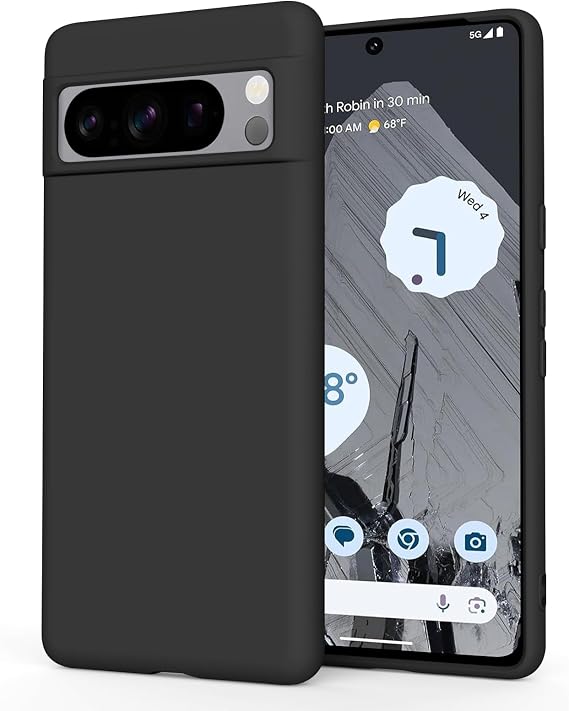 Case for Google Pixel 8 Pro Phone Case, Soft-Touch, Shockproof, DustProof, Anti-skid Full Body Armour Phone Cover (Black)