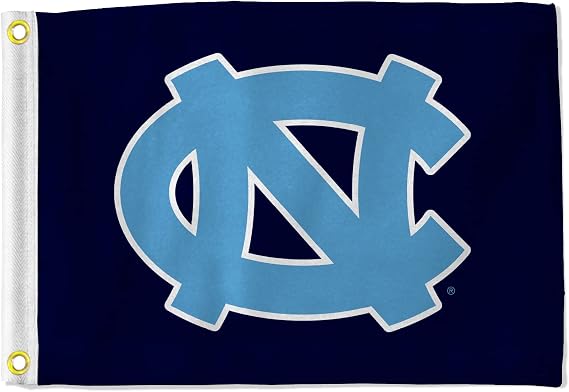 University of North Carolina Tar Heels Flag 12.5" x 18" Boat Flag Golf Cart Flag - UNC Tar Heels - North Carolina Navy Blue