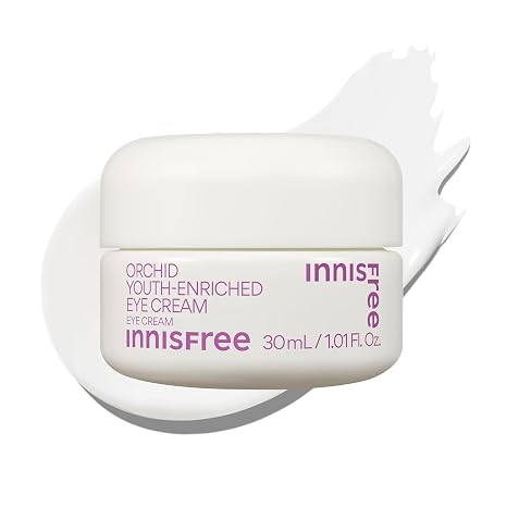 innisfree Orchid Youth-Enriched Eye Cream | Korean Firming Eye Treatment to Smooth Fine Lines | Hydrating, Anti-Aging, Brightening