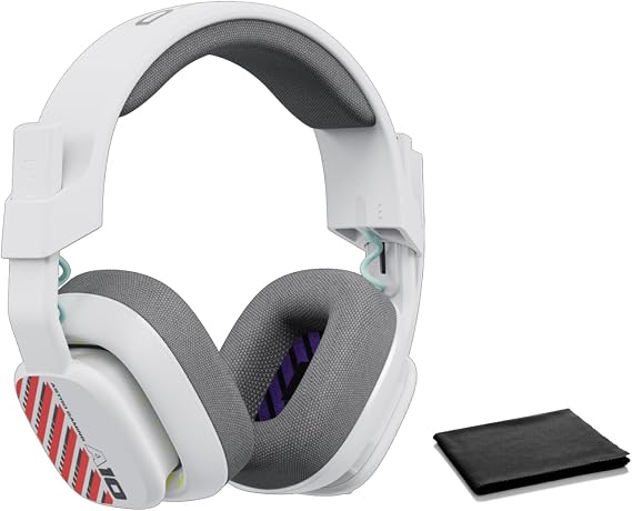 Astro A10 Gaming Headset Gen 2 Wired Headset - Over-Ear Gaming Headphones with Flip-to-Mute Microphone, 32 mm Drivers, for Xbox Series X|S, Xbox One, Nintendo Switch, PC, Mac - Bulk (White) - W/Cloth