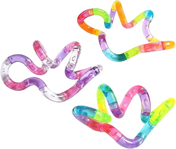 3 Tangle Fidget Tool, Tangle Fidget, Stress Relief Desk Accessory for Adults, Creative Twistable Tactile Tool for Office Anxiety Management, Travel Relaxation and Gift Occasions
