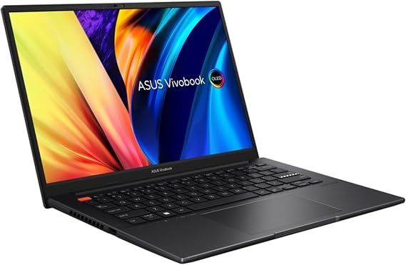 ASUS VivoBook S 14 OLED Slim Laptop, 14 2.8K 16:10 Display, Intel Evo Platform, Intel Core i7-12700H CPU, 16GB RAM, 512GB SSD, Windows 11 Home, Indie Black, K3402ZA-DB74