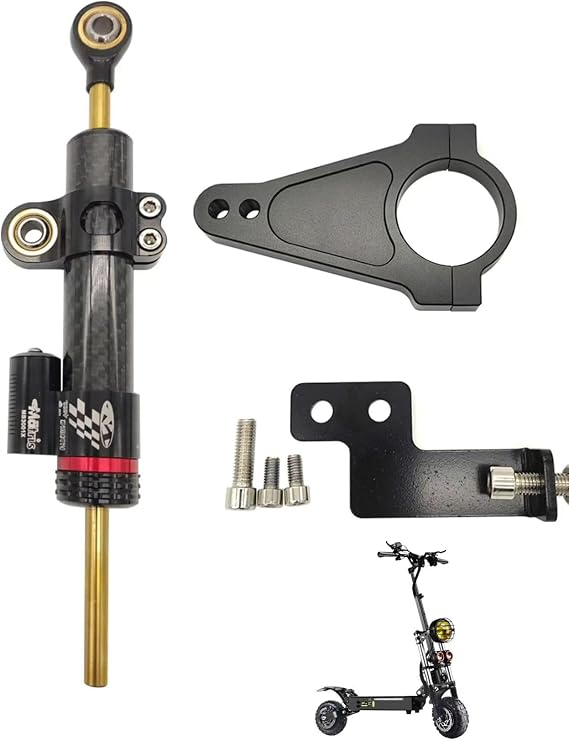 V7 Electric Scooter Shock Absorber Auxiliary Steering Bracket Steering Damper High-Speed Dual Drive Electric Scooter Steering Kit Suitable V7/Teewing X5 BOYUEDA/Yume/TIFGALOP